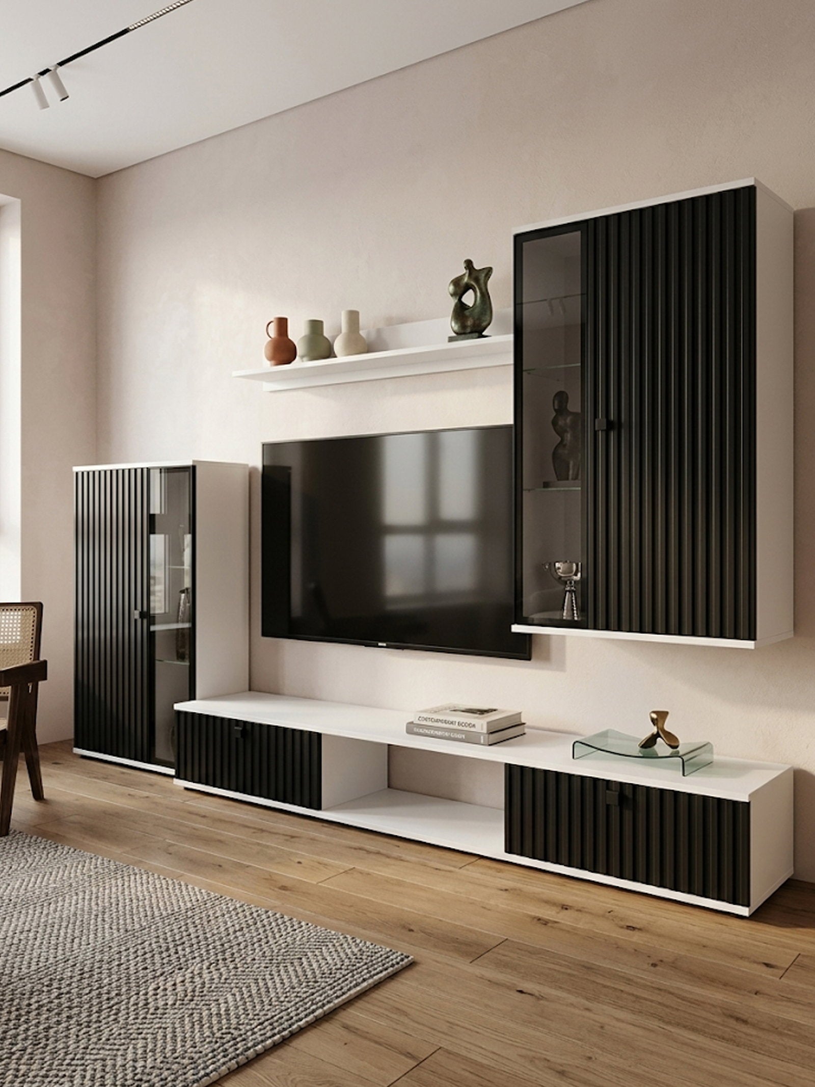 Σύνθετο σαλονιού Picante II-Mavro-Lefko