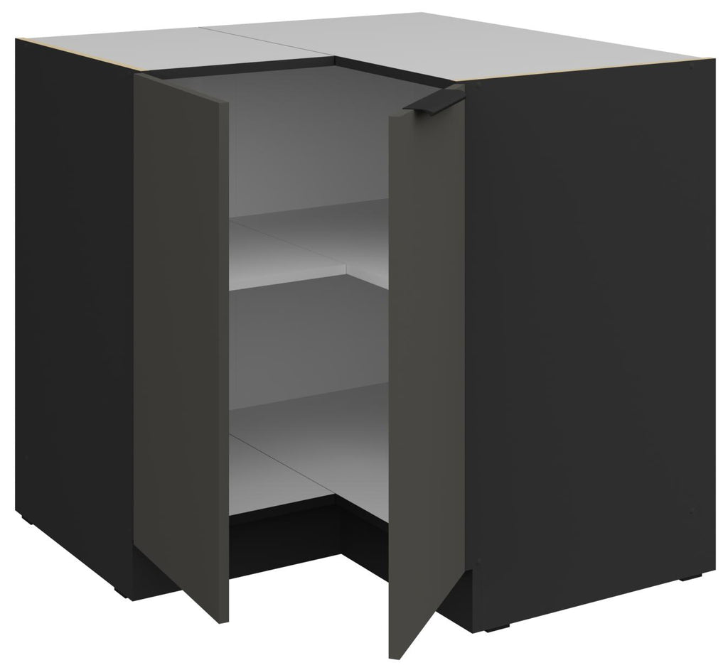 Επιδαπέδιο ντουλάπι γωνιακό Arianna 90x90 DN 2F BB-Γκρι