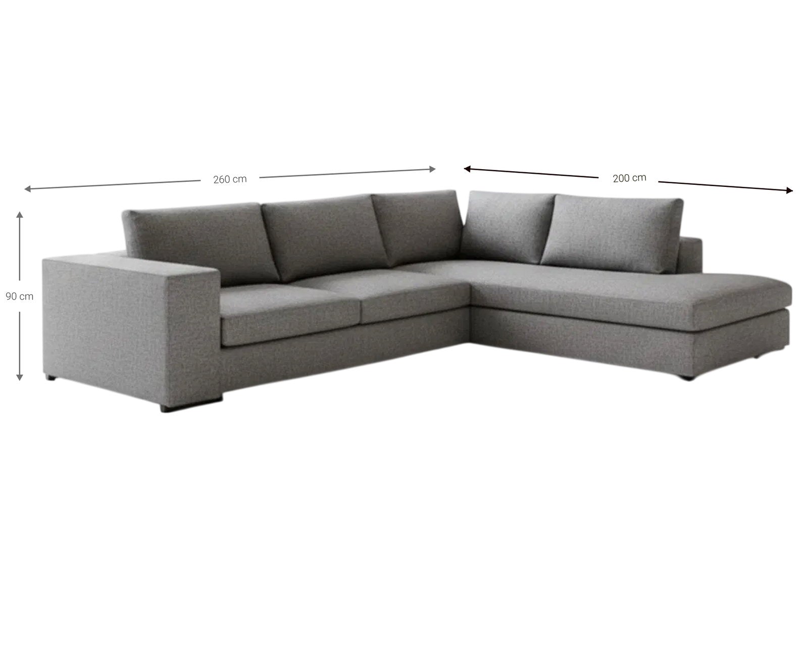 Γωνιακός καναπές Carla-Αριστερή-260φ 200β-MInk