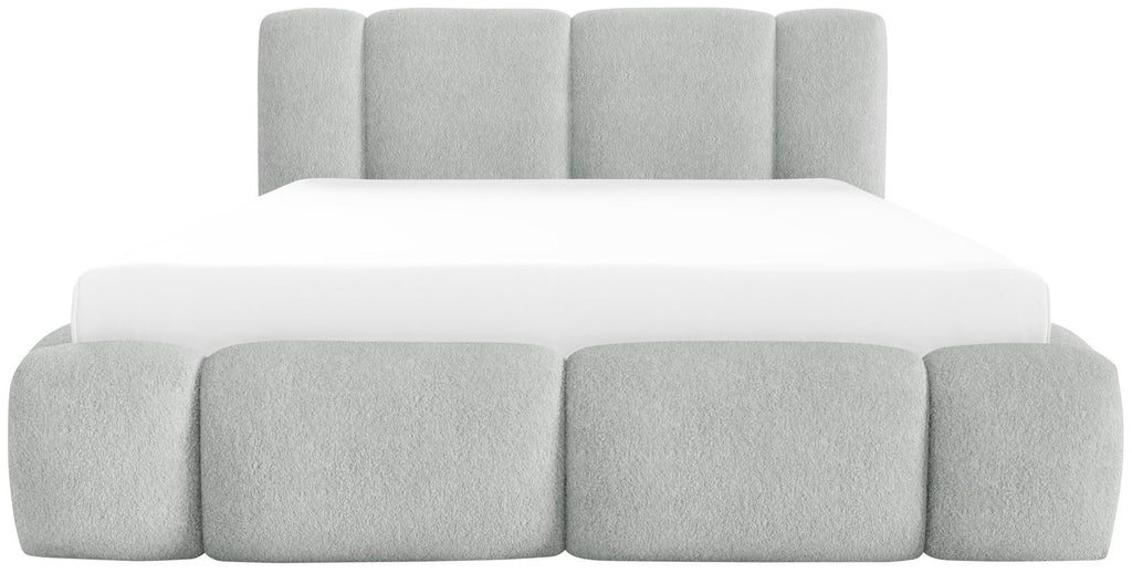 Επενδυμένο Κρεβάτι Bianco-Γκρι Ανοιχτό-180 x 200