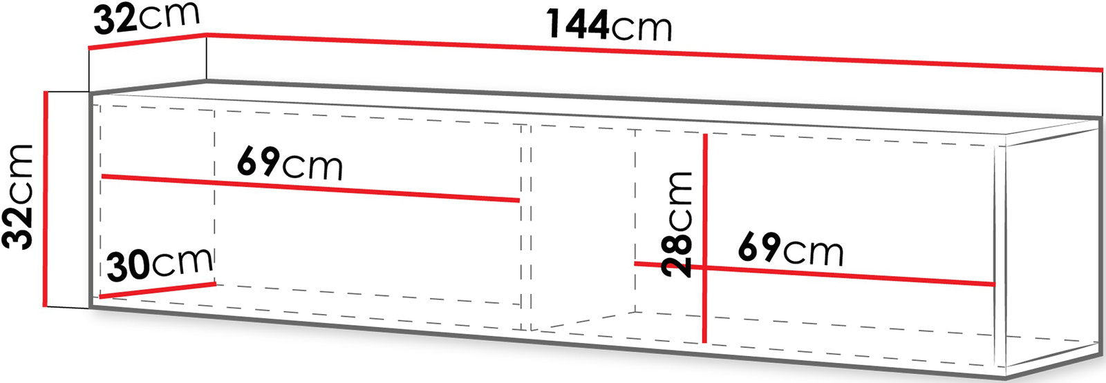 Έπιπλο Τηλεόρασης Govi 140-Κασμίρ