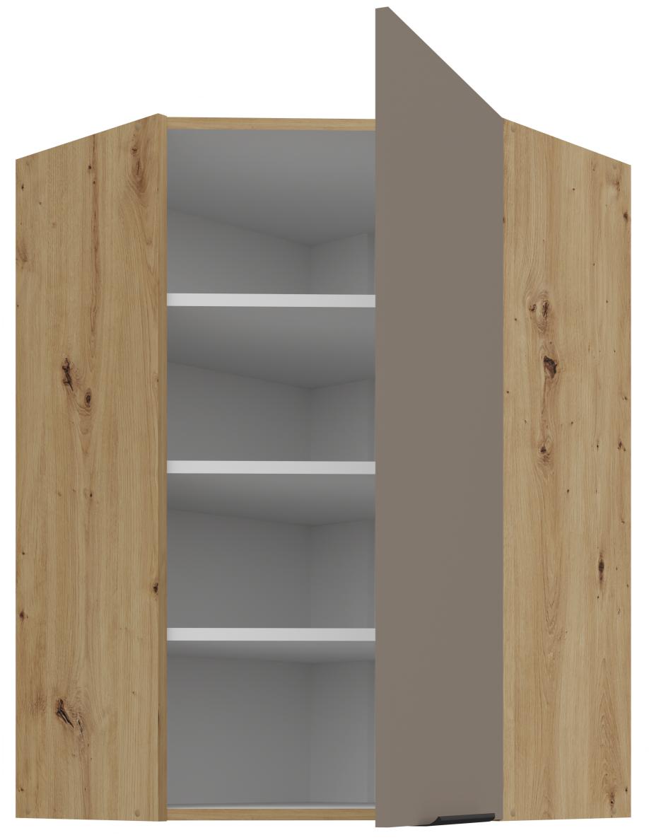 Κρεμαστό ντουλάπι γωνιακό Arianna 60x60 GN 90 1F-Γκρέζ