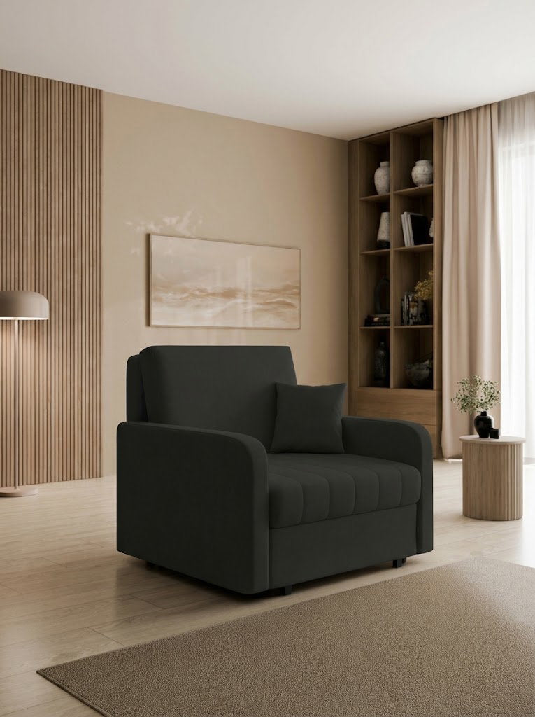 Πολυθρόνα Viva Silk I-Μαύρο