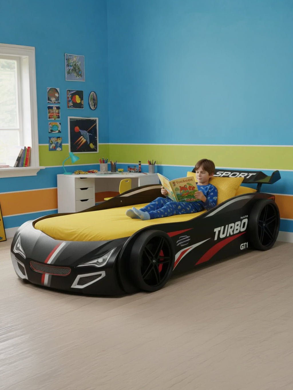 Παιδικό Κρεβάτι Turbo plus-Μαύρο