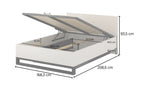 Κρεβάτι Halle-Γκρεζ-160 x 200