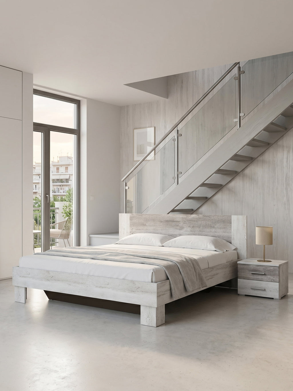 Κρεβάτι με 2 κομοδίνα Veron-160x200-Arctic Pine