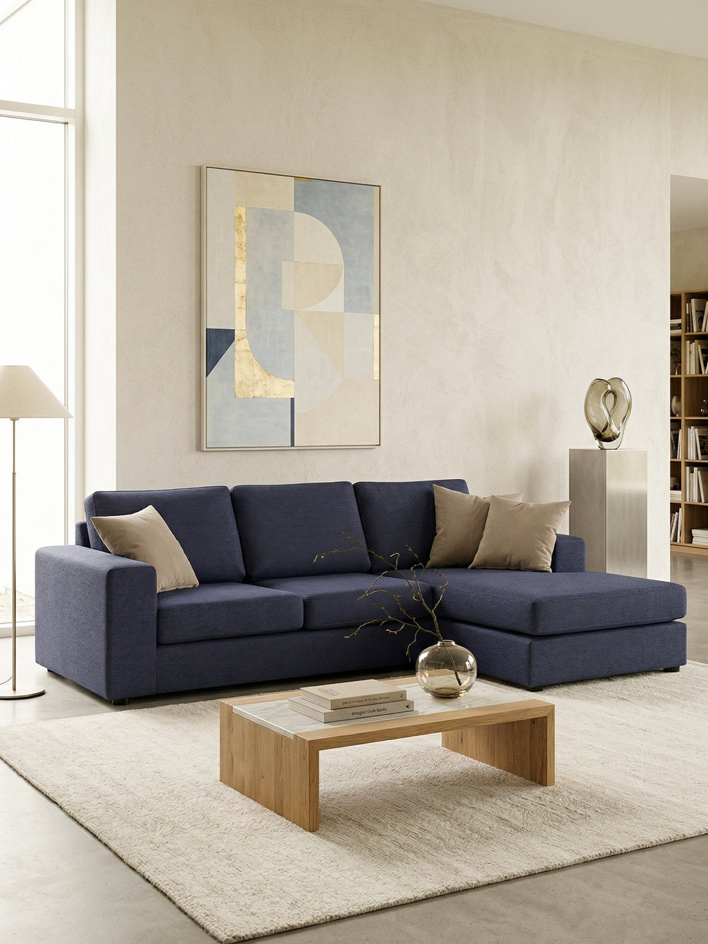 Γωνιακός καναπές Lina-Mple Special-245 x 170 εκ.-Με Μπαούλο