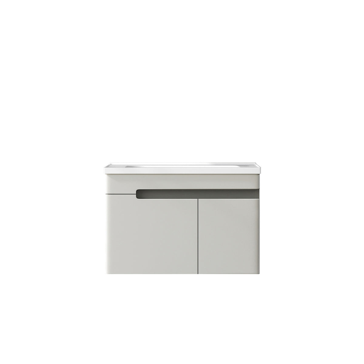 Βάση PVC με δύο πόρτες και νιπτήρα Light Grey NESSE 60 KARAG 60x47x50cm