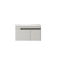 Βάση PVC με δύο πόρτες και νιπτήρα Light Grey NESSE 80 KARAG 80x47x50cm