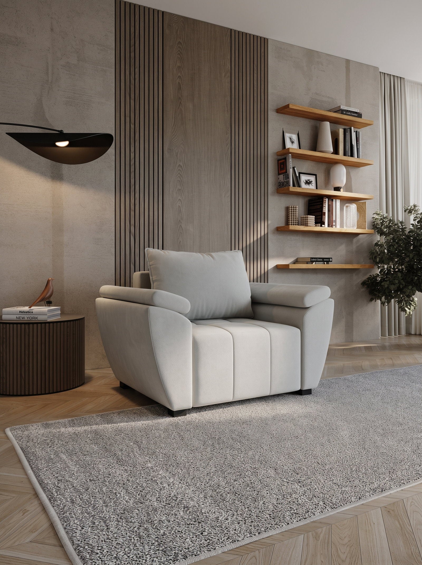 Πολυθρόνα Runo-Γκρι Ανοιχτό