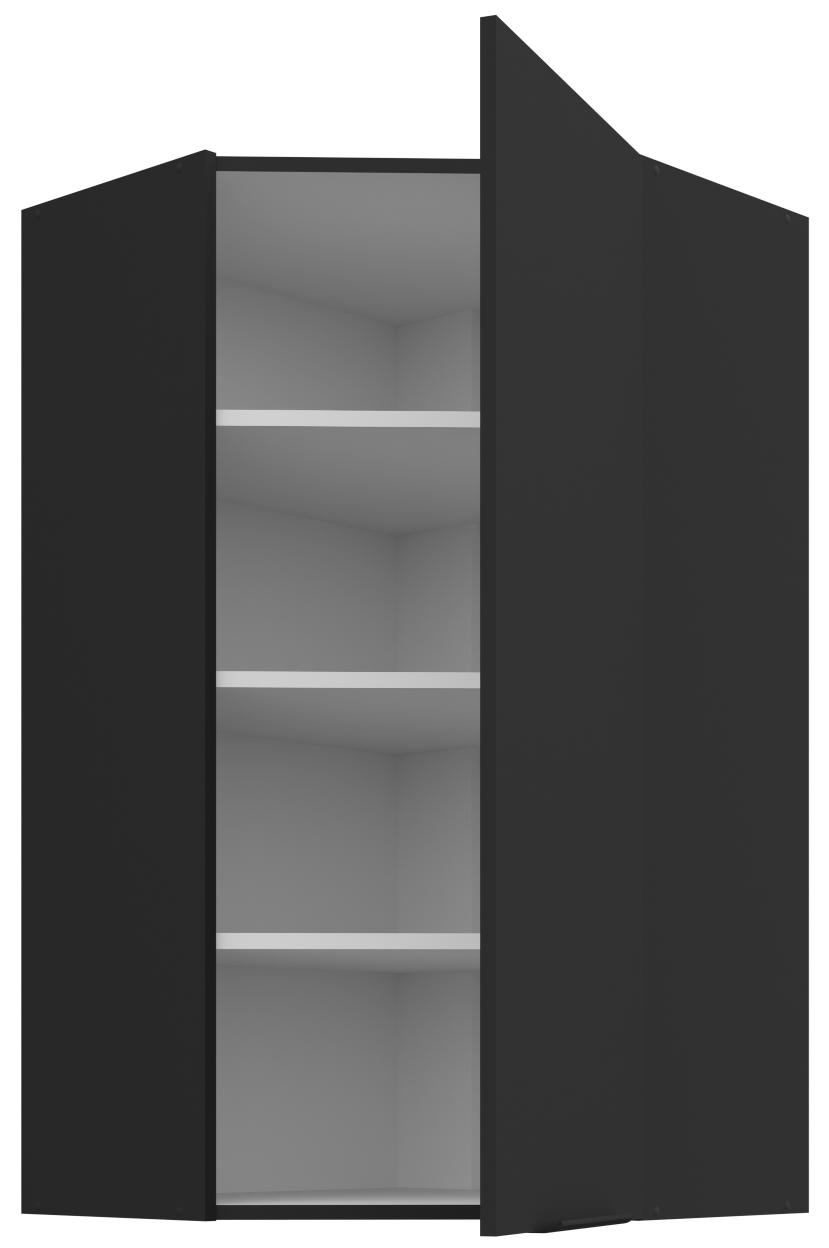 Κρεμαστό ντουλάπι γωνιακό Arianna 60x60 GN 108 1F-Μαύρο