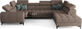 Γωνιακός καναπές Calyra Max I Relax-Καφέ-Δεξιά
