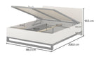 Κρεβάτι Halle-Γκρεζ-180 x 200