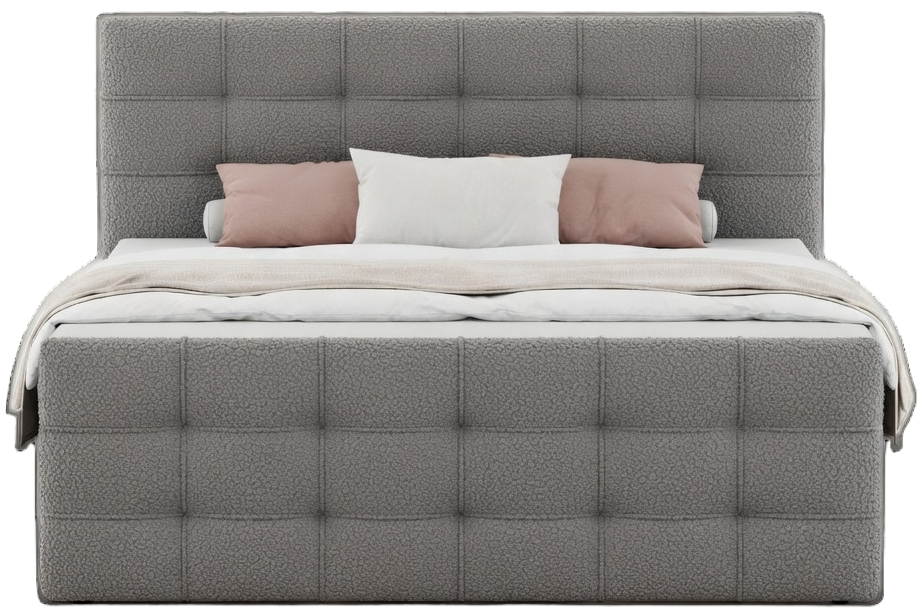Επενδυμένο Κρεβάτι Laverne-Γκρι-200 x 200