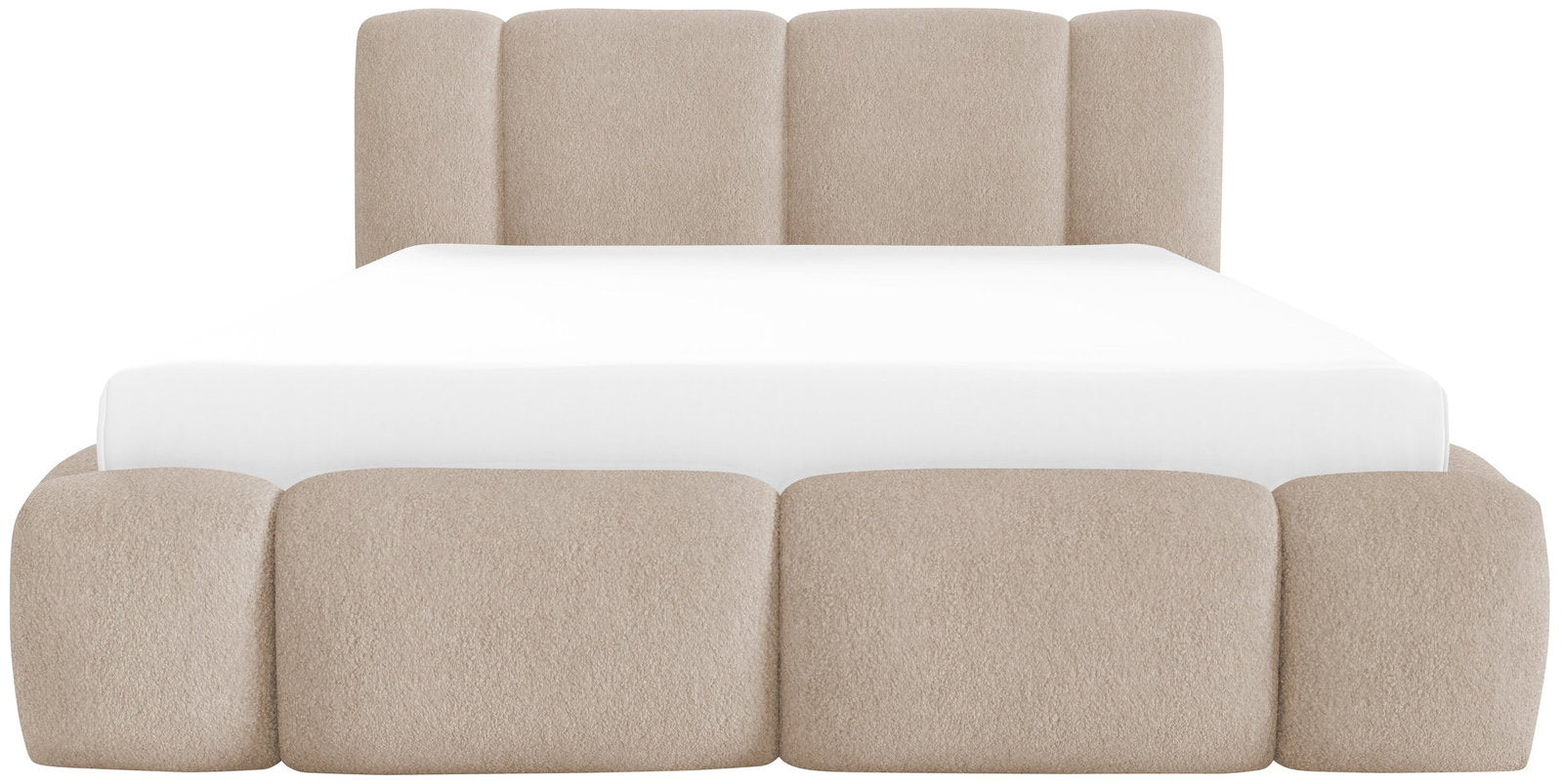 Επενδυμένο Κρεβάτι Bianco-Μπεζ-200 x 200