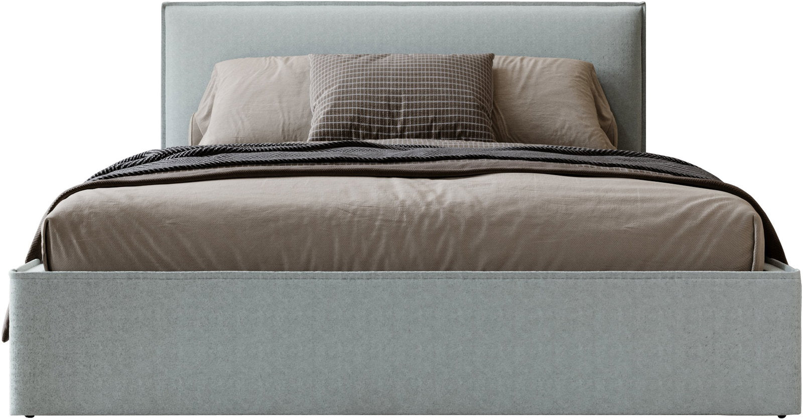 Επενδυμένο Κρεβάτι Bianco Grant-Γκρι Ανοιχτό-160 x 200