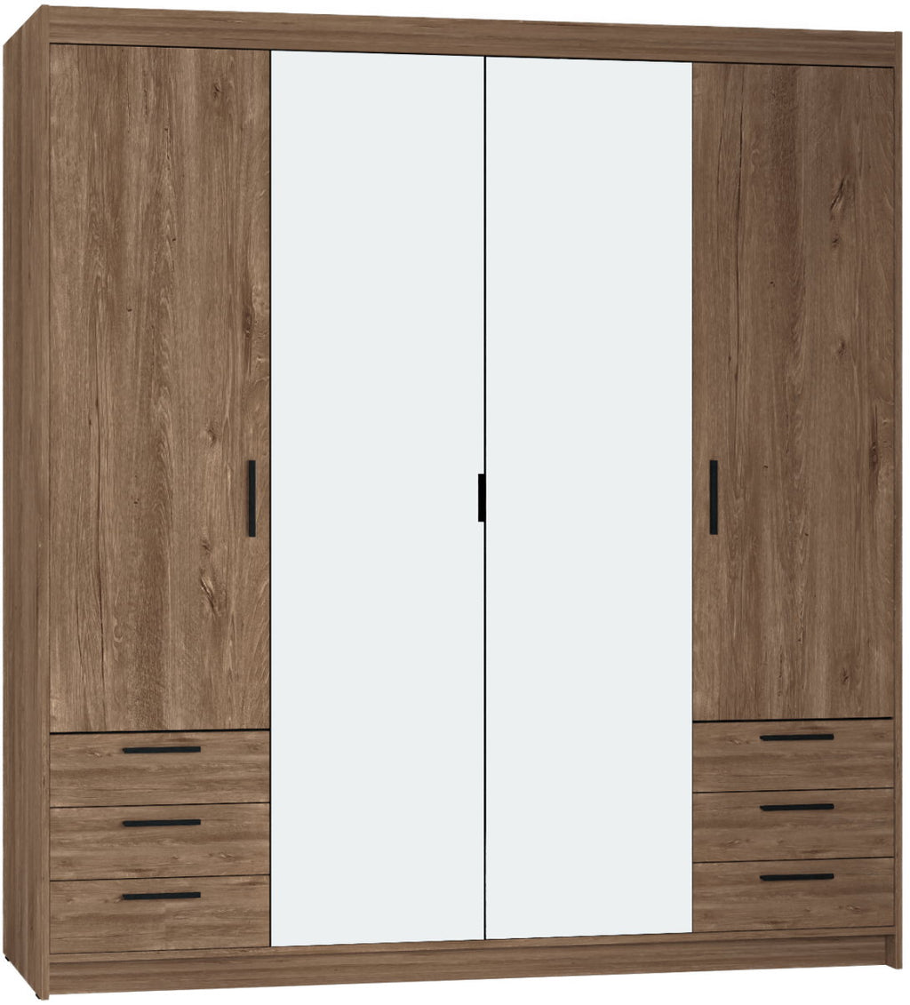 Ντουλάπα Ester 4D6S τετράφυλλη