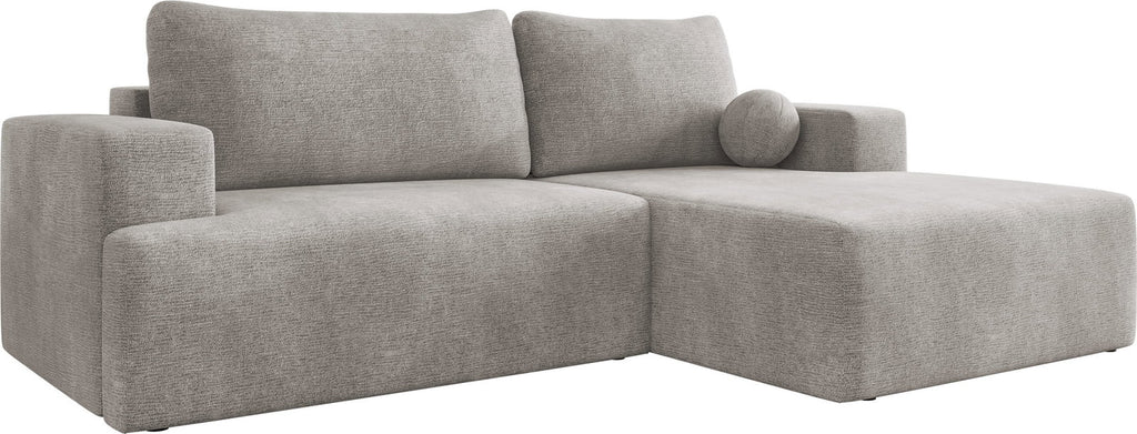 Γωνιακός καναπές Mivo-Silver Gray-Δεξιά