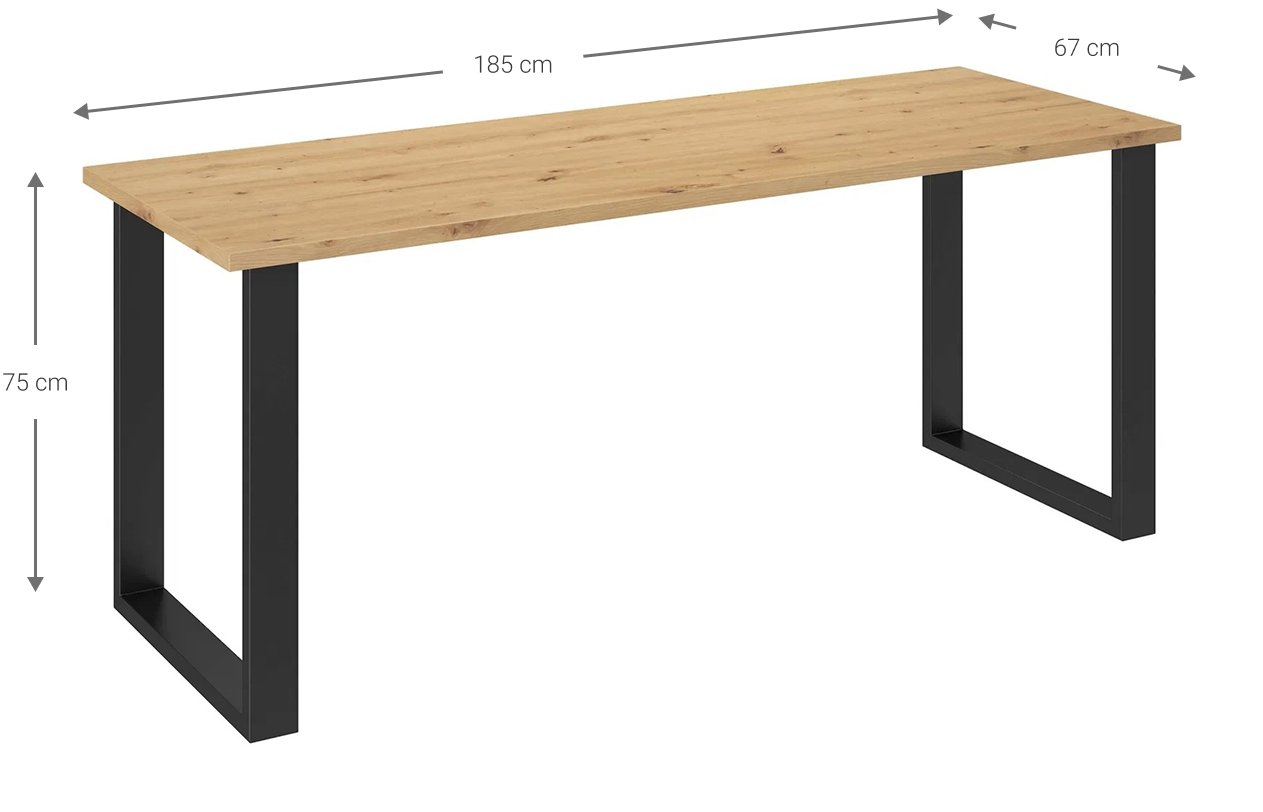 Τραπέζι Kingsale-185 x 67-Φυσικό