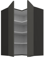 Κρεμαστό ντουλάπι γωνιακό Arianna 60x60 GN 90 2F-Γκρι