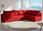 Γωνιακός καναπές Trendy-Αριστερή-285φ 185β εκ.-Κόκκινο