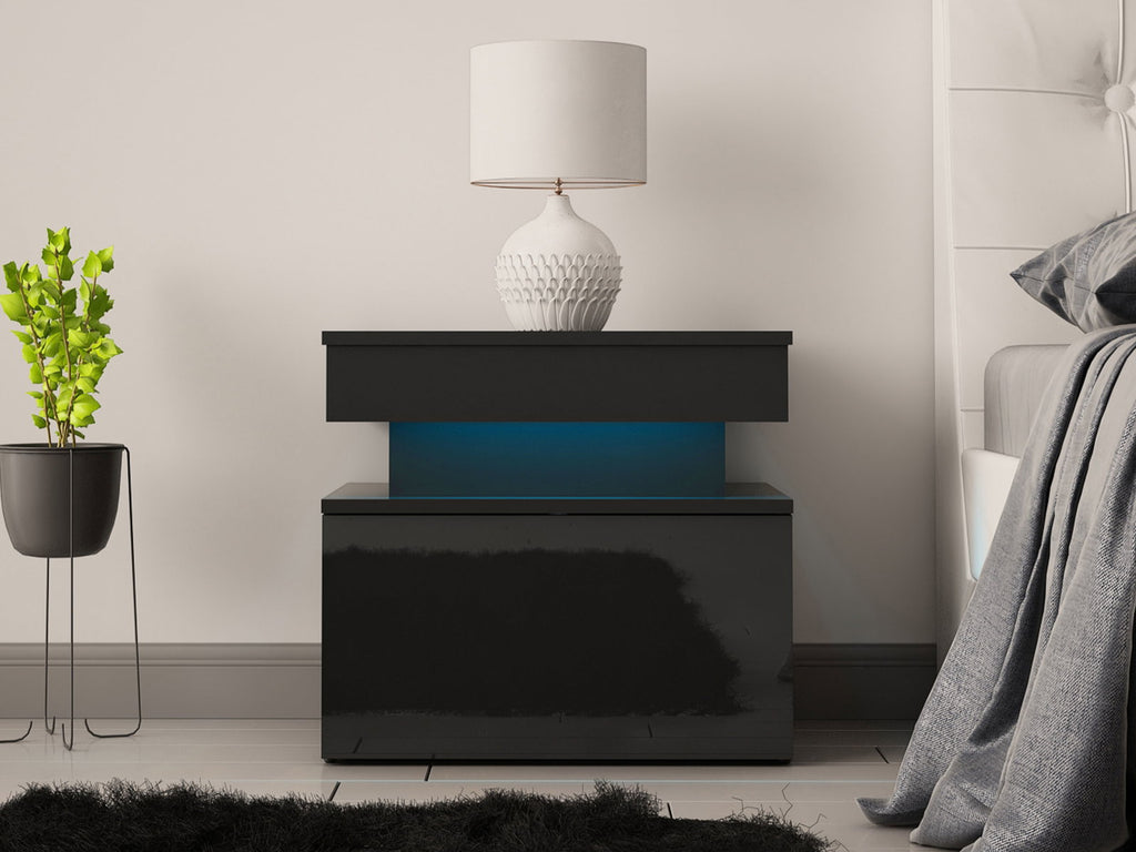 Κομοδίνο Glossa 1S με LED-Mauro gualistero