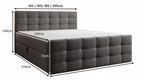 Επενδυμένο Κρεβάτι Laverne-Μαύρο-180 x 200