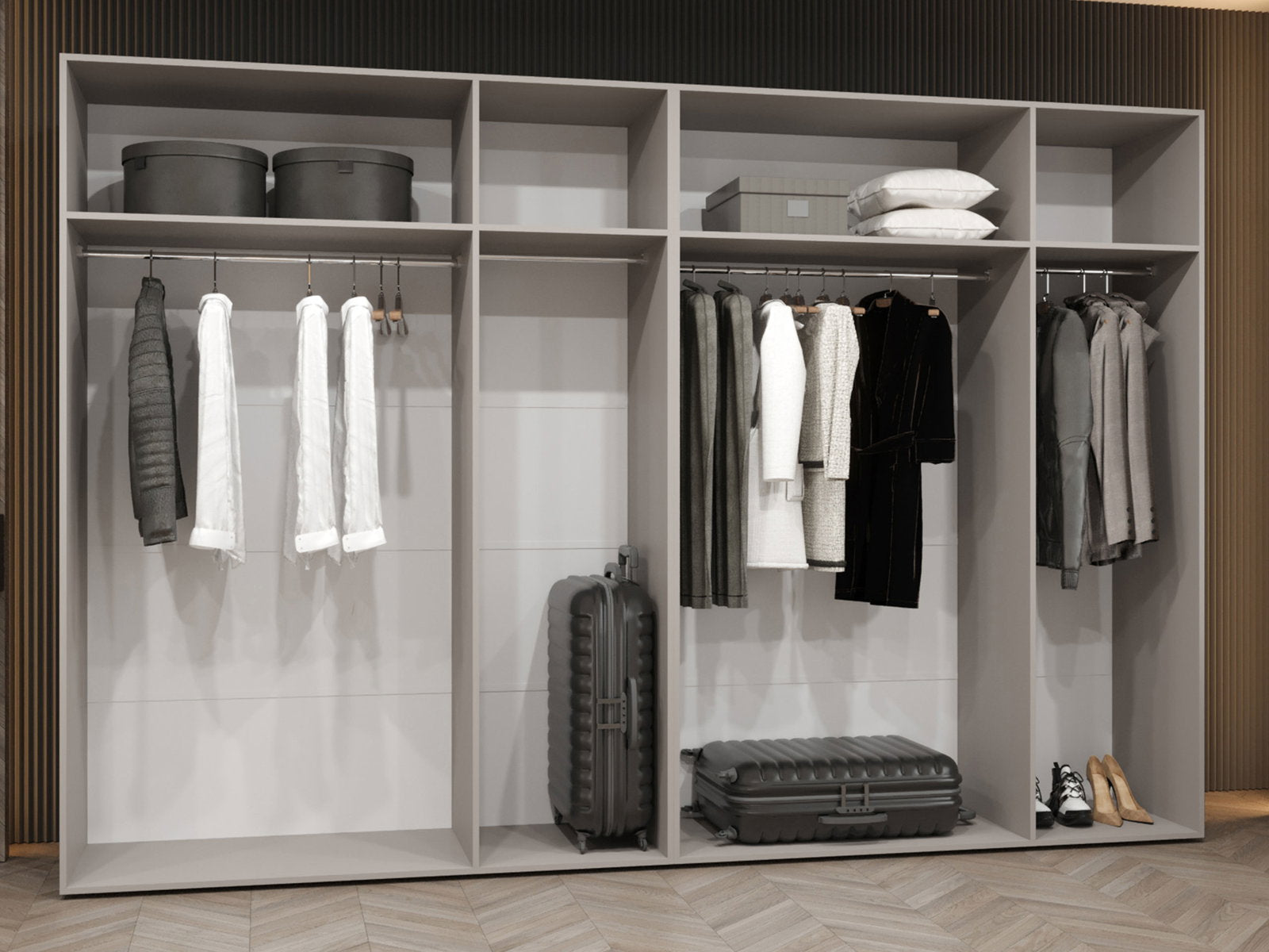 Ντουλάπα Alicante-Cashmere - Χρυσό-Μήκος: 300εκ
