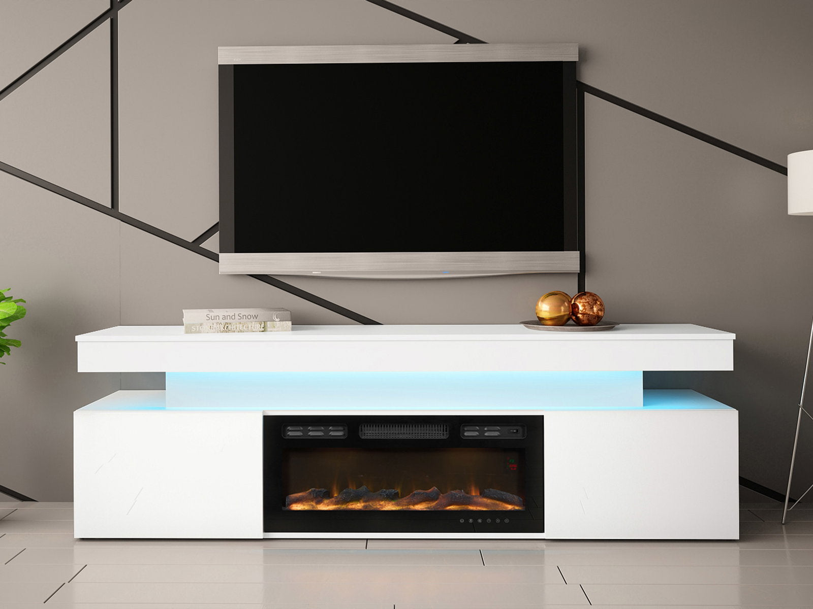 Έπιπλο τηλεόρασης Glossa 2D 190 plus-Leuko Gualistero