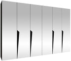 Ντουλάπα Piano III 300 Εξάφυλλη-Μαύρο