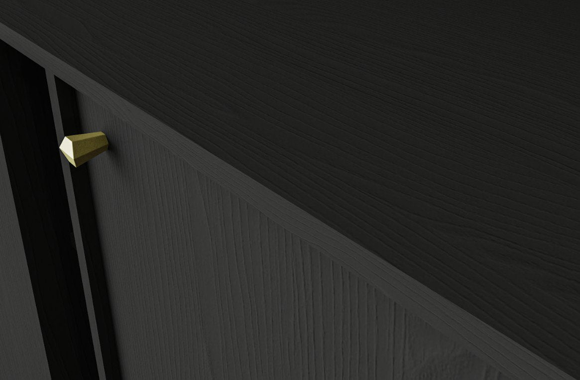 Μπουφές Siera 2F Shelf-Μαύρο