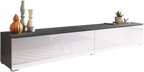 Έπιπλο τηλεόρασης Lowboard D 180-Λευκό - Ανθρακί