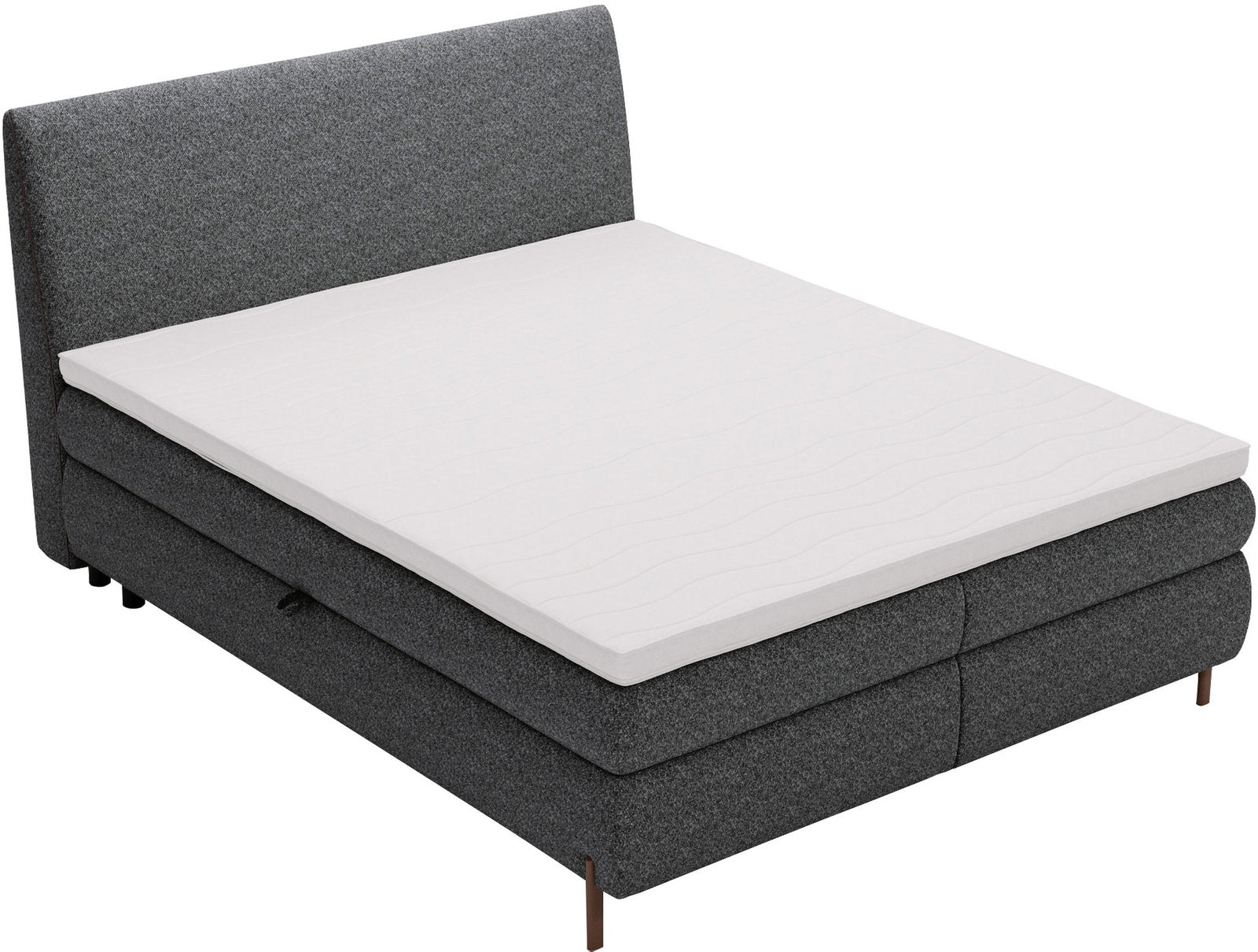 Επενδυμένο Κρεβάτι Evia-Ανθρακί-180 x 200