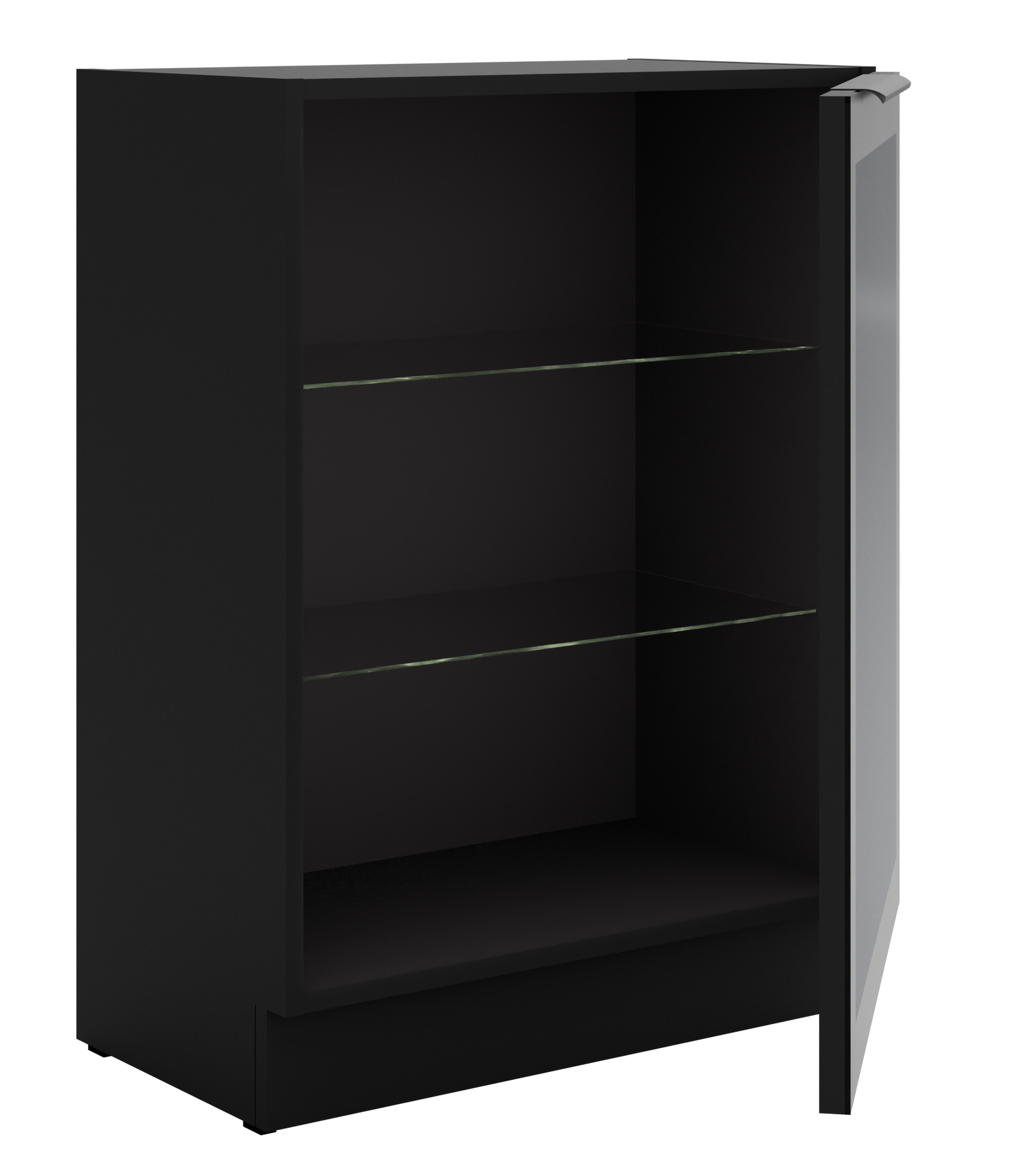 Επιδαπέδια βιτρίνα Universal 60 DW 1F BB-Μαύρο