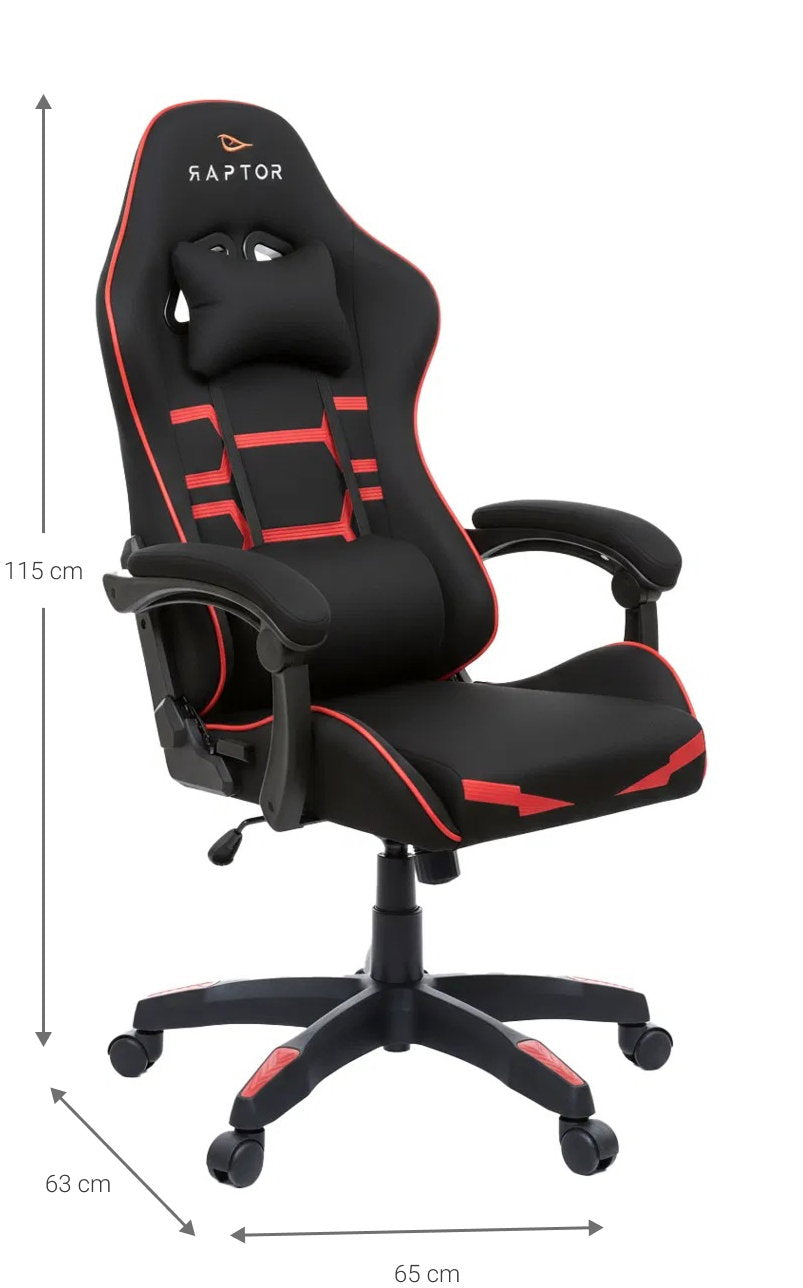 Καρέκλα Gaming Raptor Inferno-Kokkino