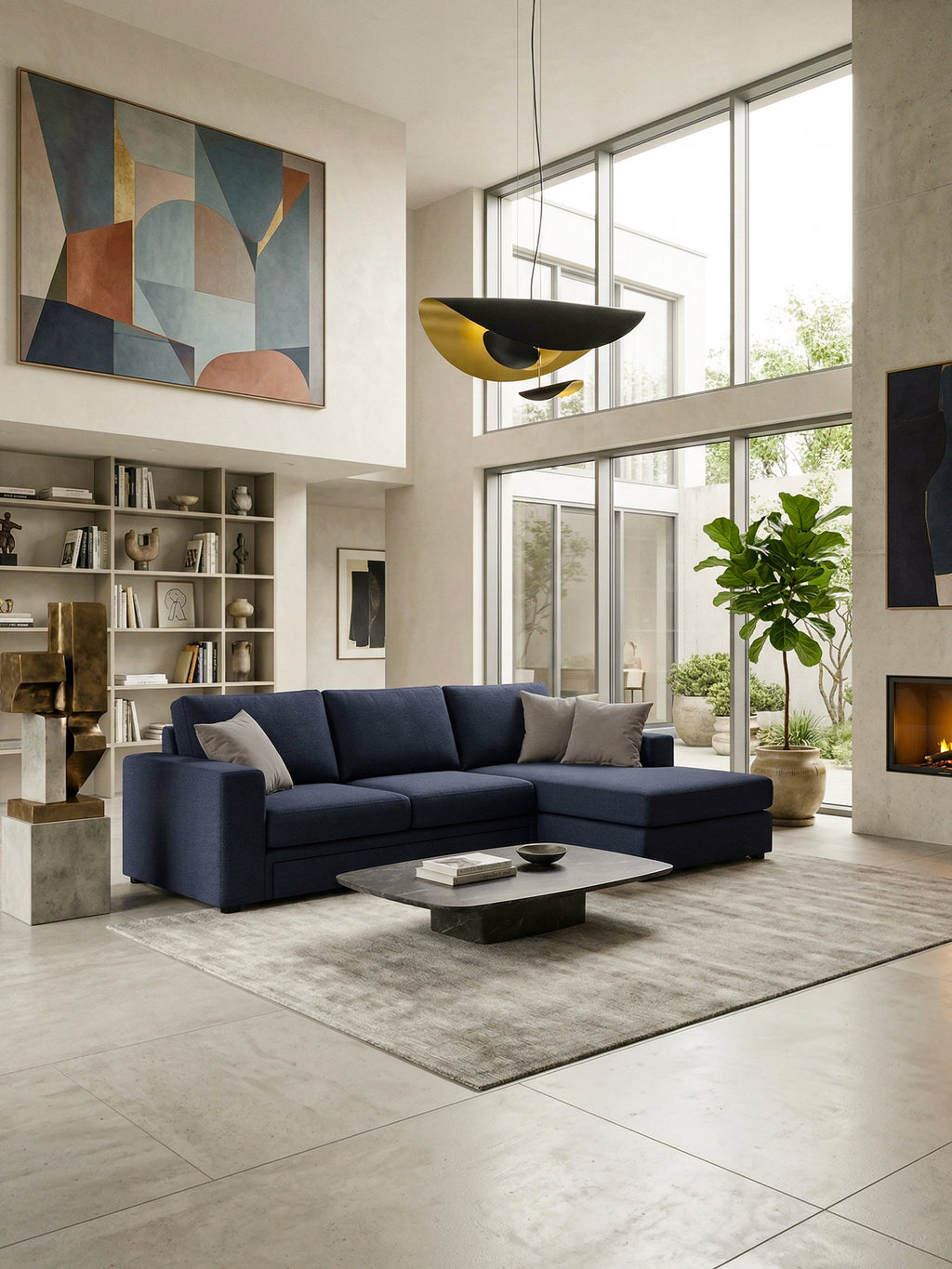 Γωνιακός καναπές Lina plus-Mple Special-265 x 170 εκ.-Αριστερή