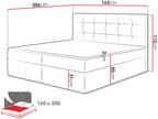 Επενδυμένο Κρεβάτι Luanda-Καφέ-160x200