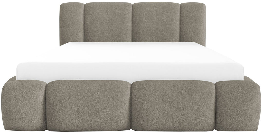 Επενδυμένο Κρεβάτι Bianco-Γκρι - Καφέ-200 x 200