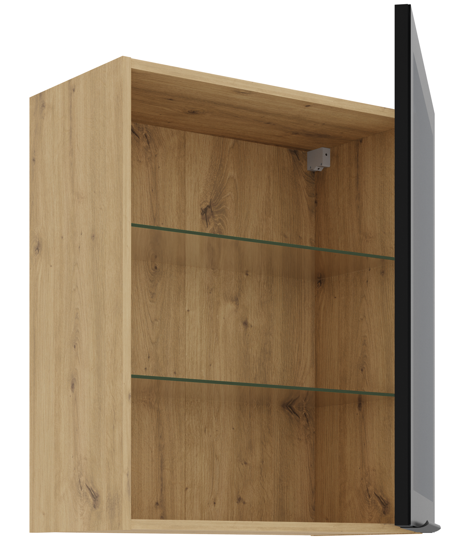 Κρεμαστή βιτρίνα Universal 60 GS 72 1F-Φυσικό – Μαύρο