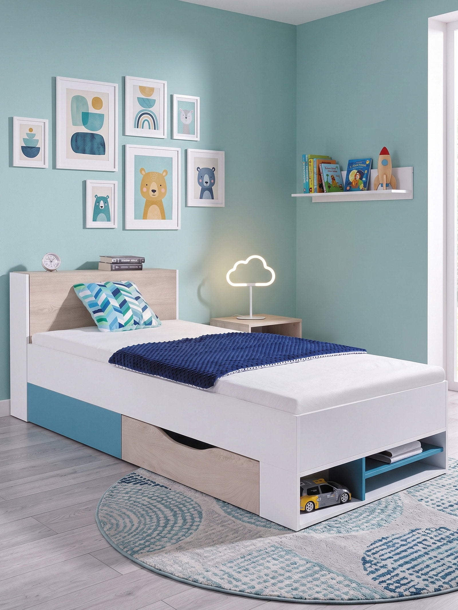 Κρεβάτι Planet-Leuko - Drus - Navy blue
