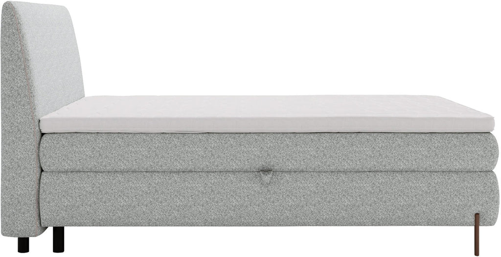 Επενδυμένο Κρεβάτι Evia-Γκρι Ανοιχτό-180 x 200