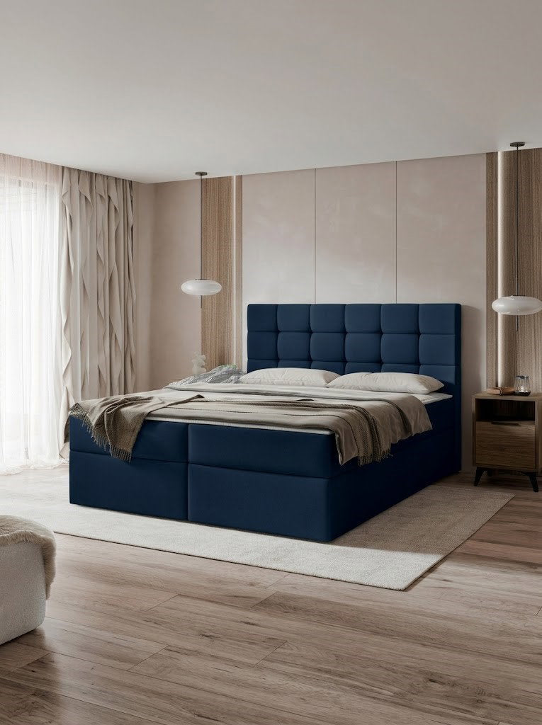 Επενδυμένο κρεβάτι Luanda-160 x 200-Mple