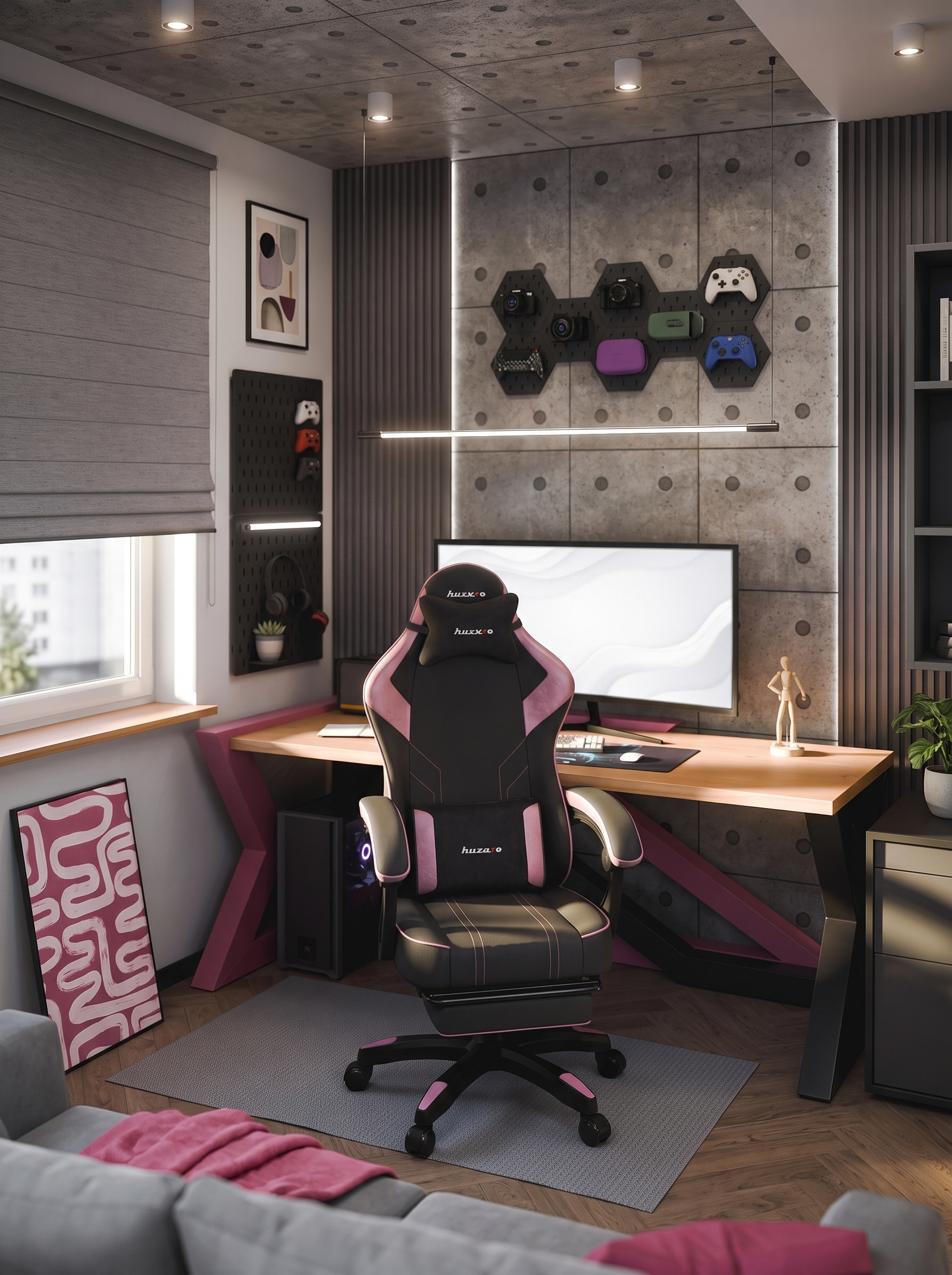 Καρέκλα Gaming Force 3.7 – Ρόζ