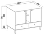 Μπουφές Siera 2F 2S Shelf-Μπεζ
