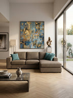 Γωνιακός καναπές Lina plus-Mpez Skouro-265 x 150 εκ.-Αριστερή