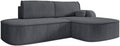 Γωνιακός Καναπές Koro-Δεξιά-Ανθρακί