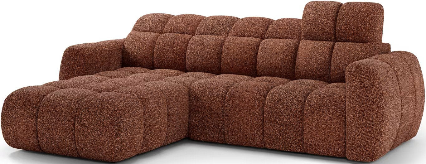 Γωνιακός καναπές Comfora-Κεραμιδί-Αριστερή