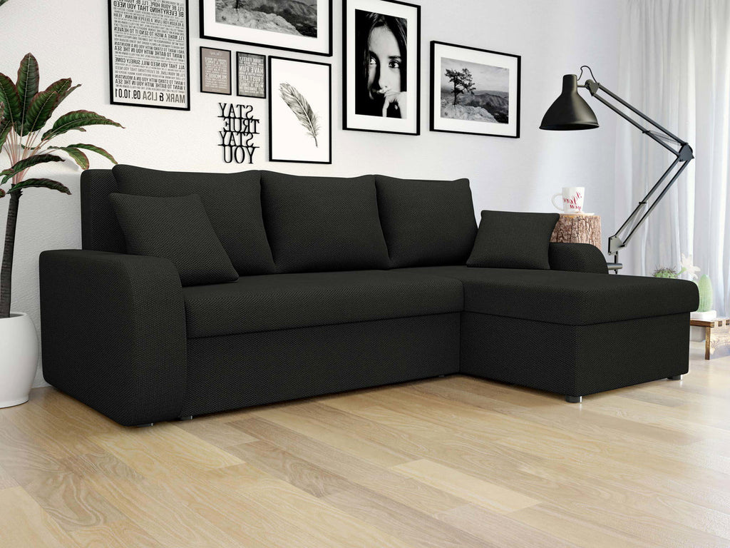Γωνιακός καναπές Kris-Μαύρο