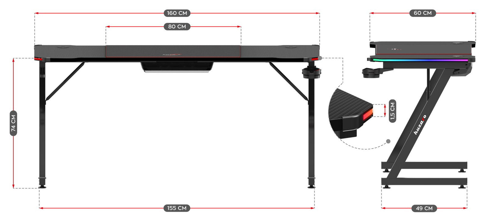 Γραφείο Gaming Hero 4.8 RGB