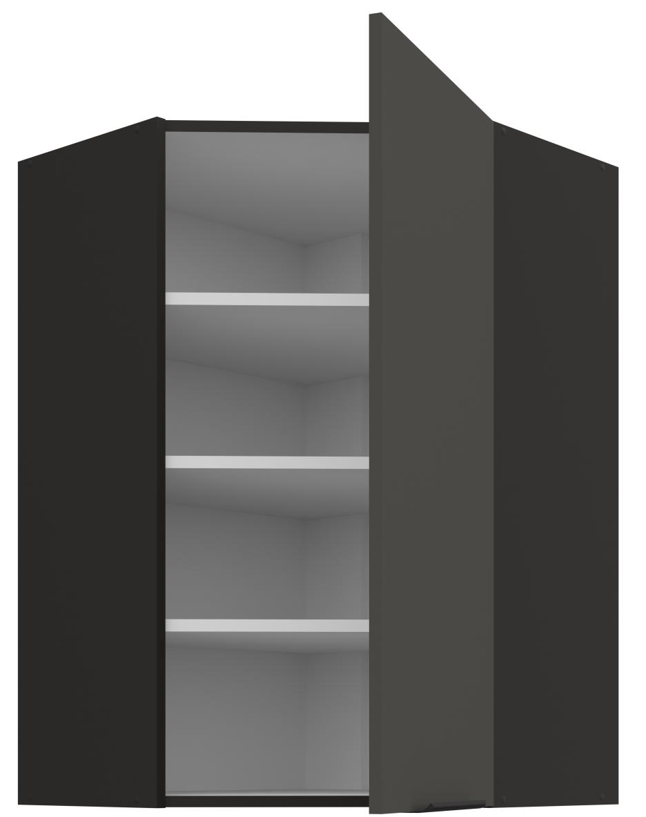 Κρεμαστό ντουλάπι γωνιακό Arianna 60x60 GN 90 1F-Γκρι